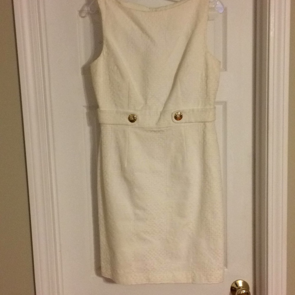 Milly white sleeveless open-back dress. Size 8.